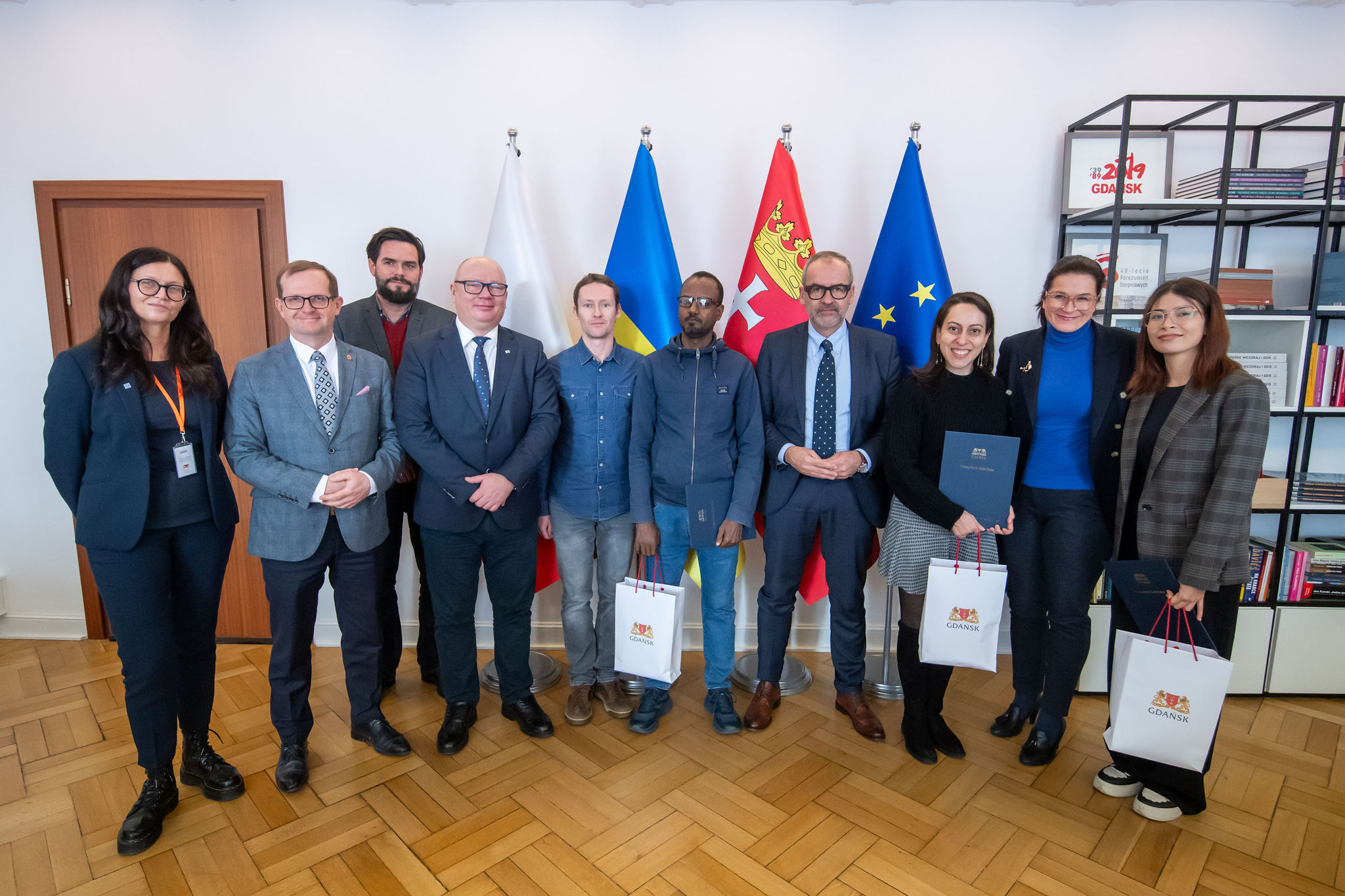 zdjęcie z powitania laureatów 3. edycji programu stypendialnego dla doktorantów z zagranicy