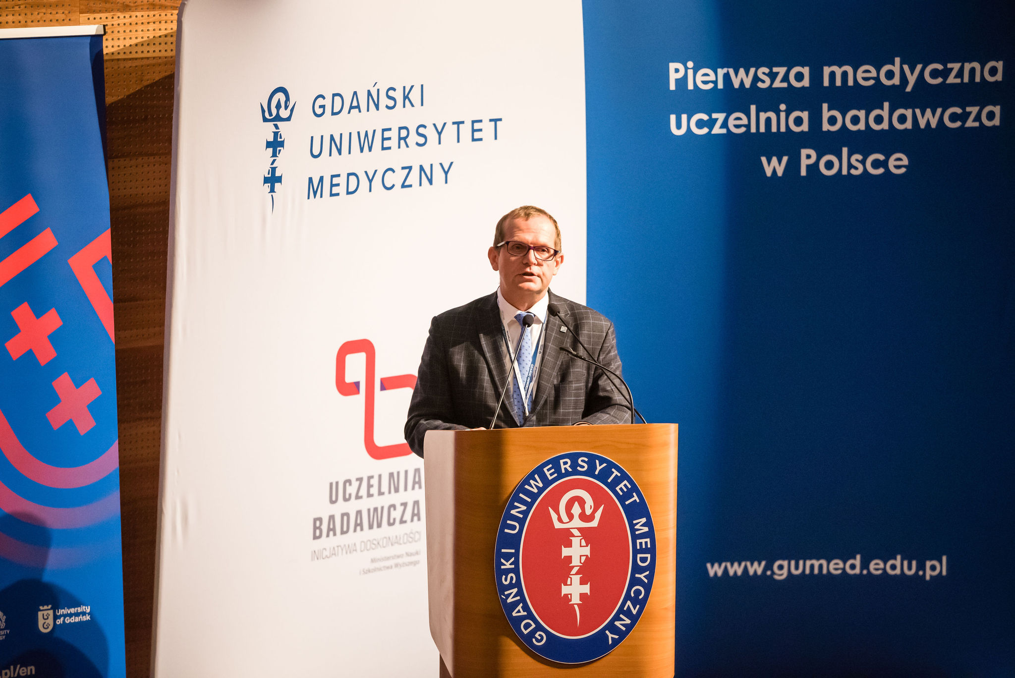 prof. Markuszewski (GUMed) podczas wystąpienia zatytułowanego "Leki jutra"