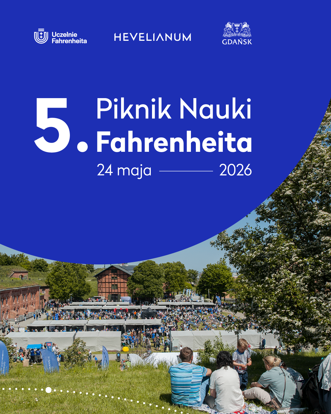 Graficzne ujęcie 5. Pikniku Nauki Fahrenheita ze zdjęciem z ubiegłorocznej edycji