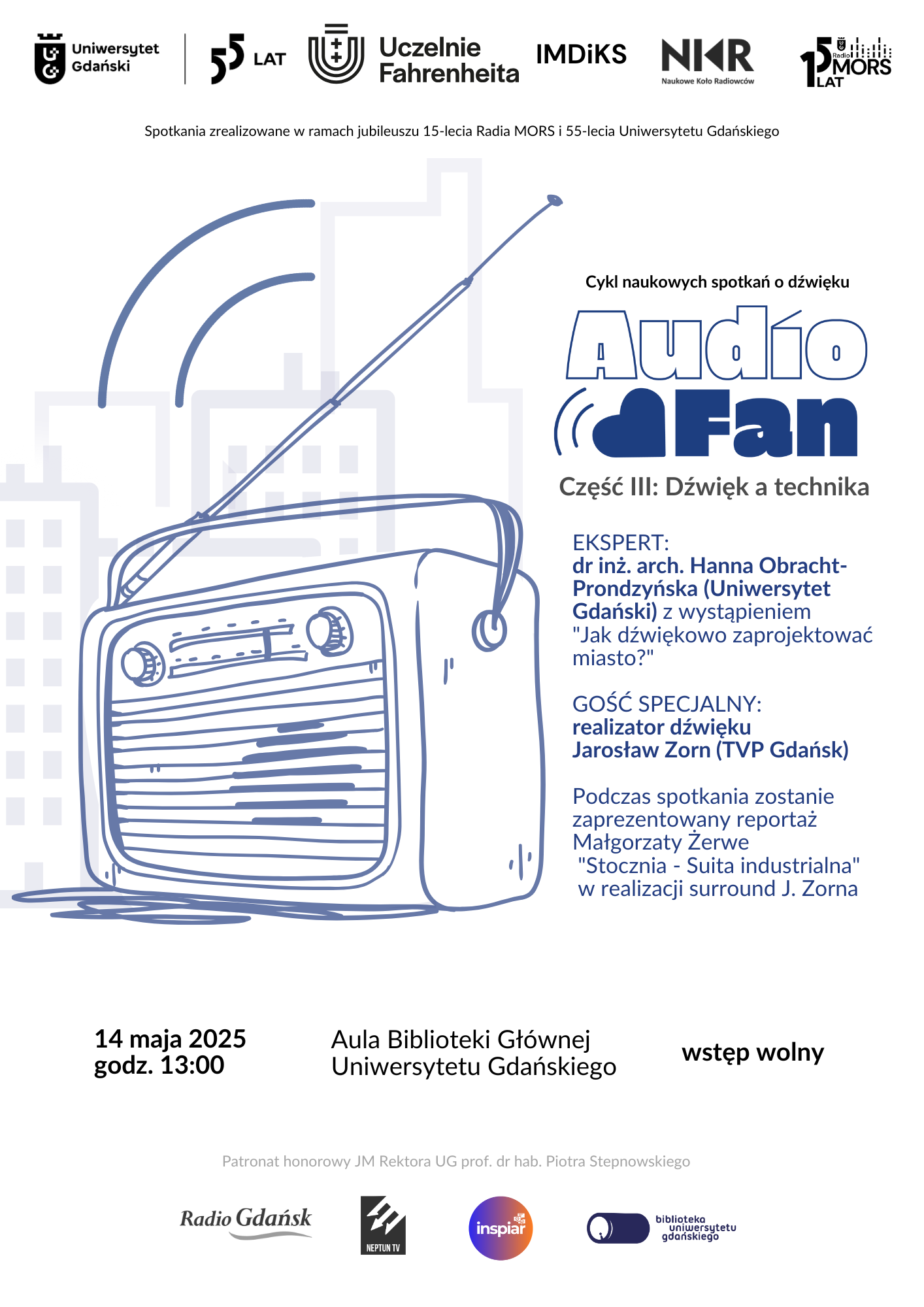 Plakat trzeciego spotkania z cyklu AudioFan 
