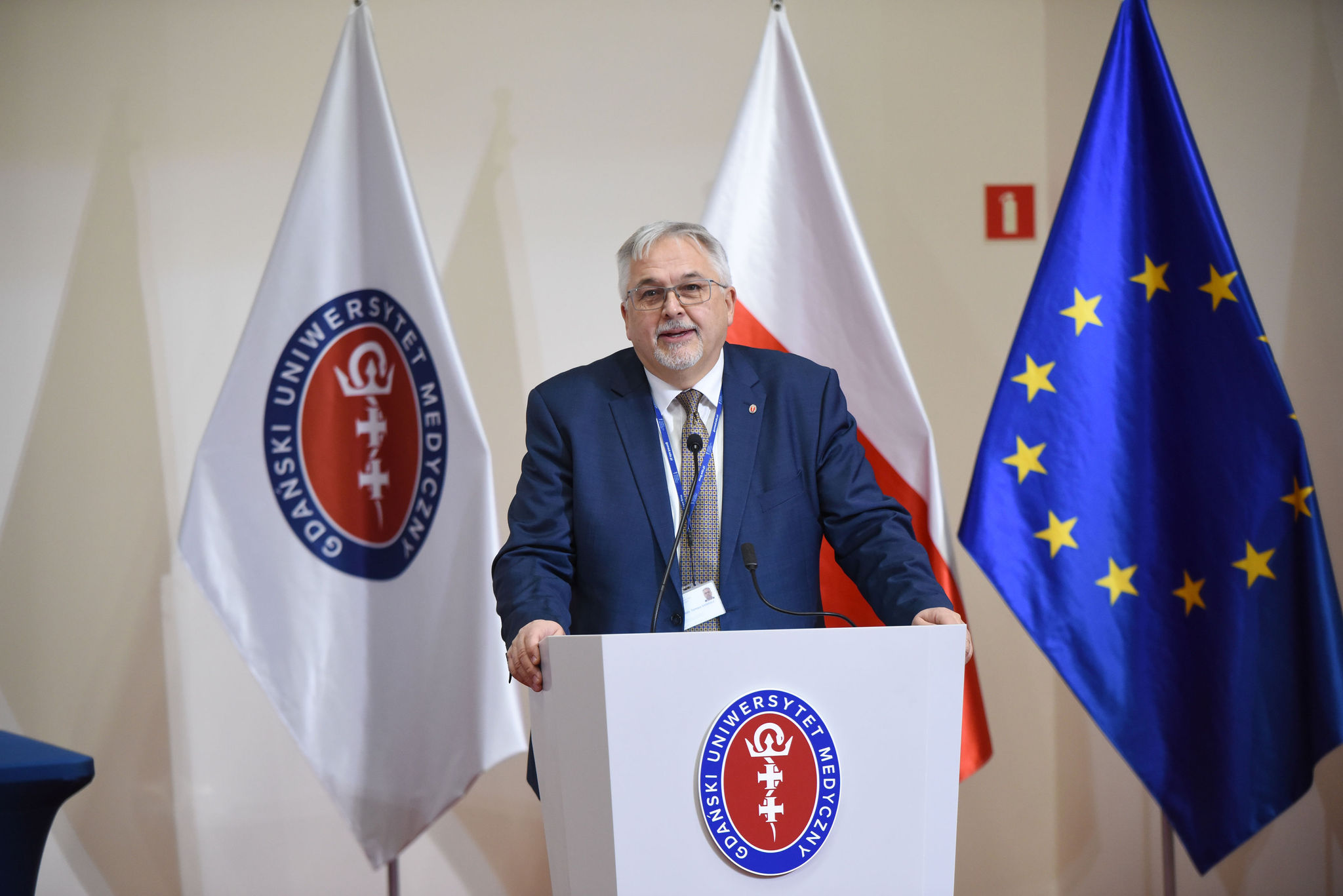 prof. Tomasz Smiatacz during his speech