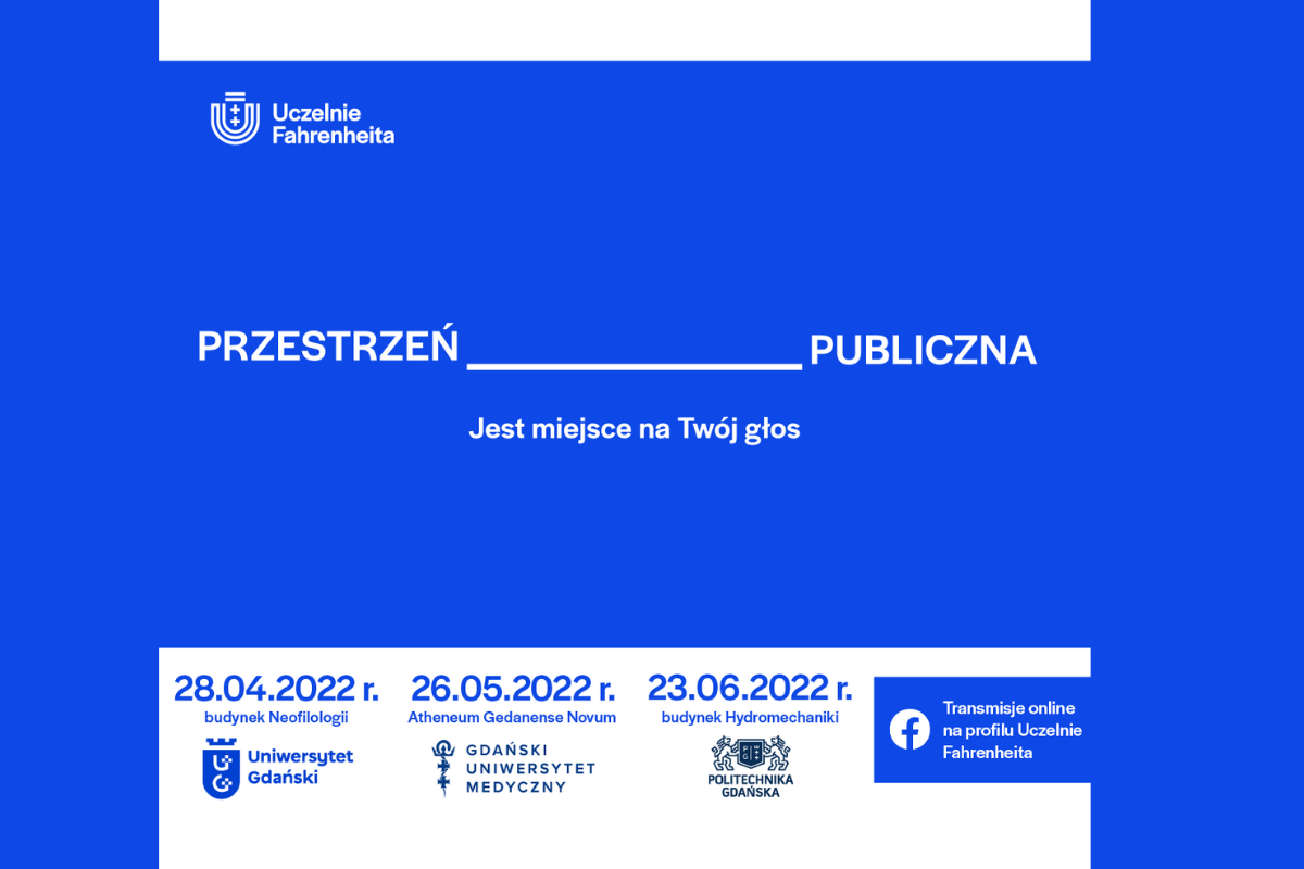 Plakat dla cyklu debat o przestrzeni publicznej