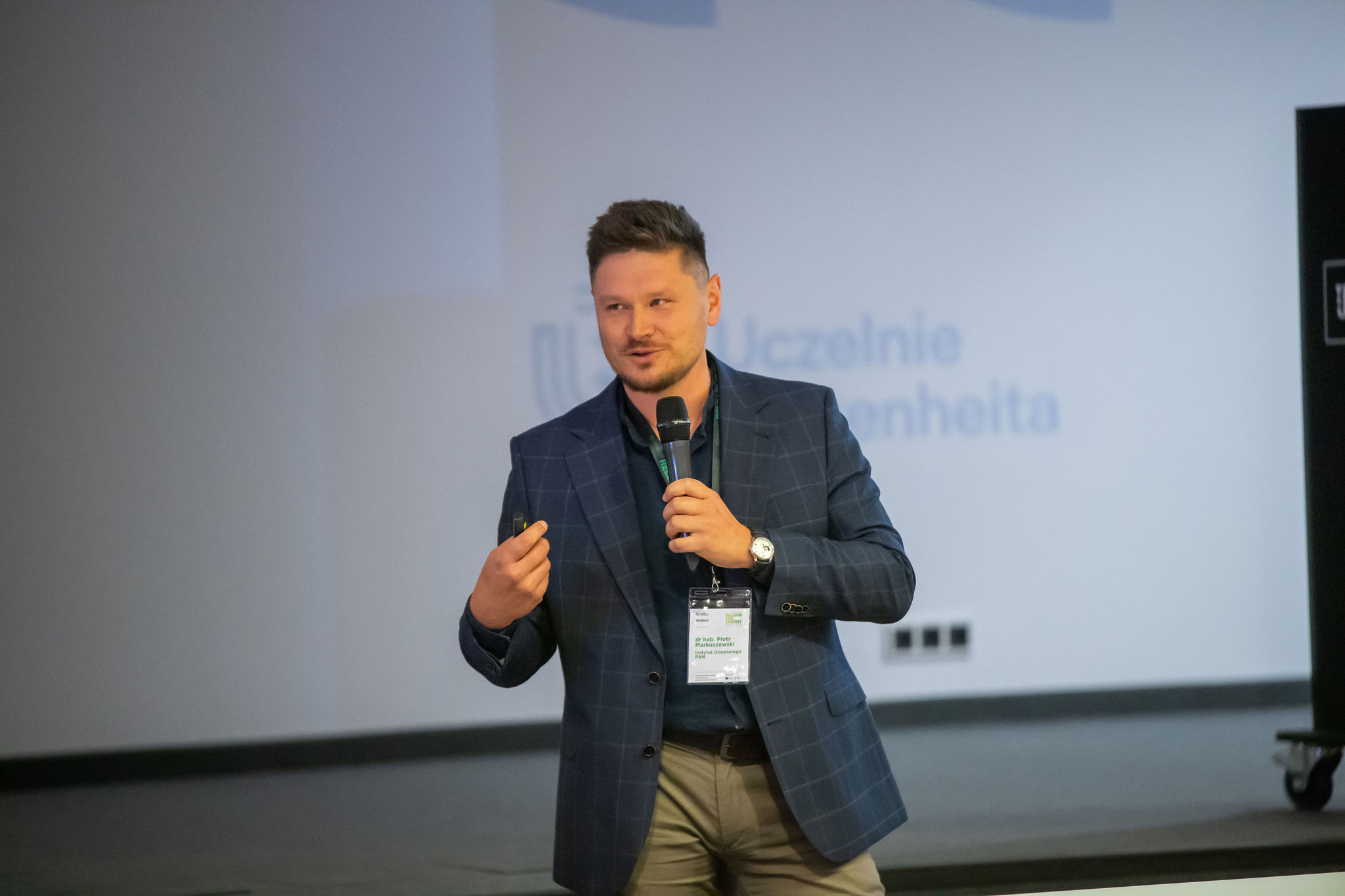 Piotr Markuszewski z Instytutu Oceanologii PAN podczas Release the Energy 2025